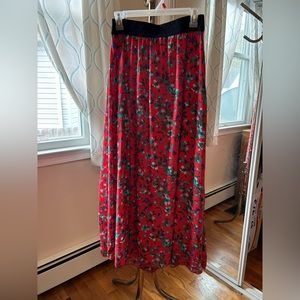 LuLaRoe, Lucy skirt, size small and red blue and green, maxi skirt